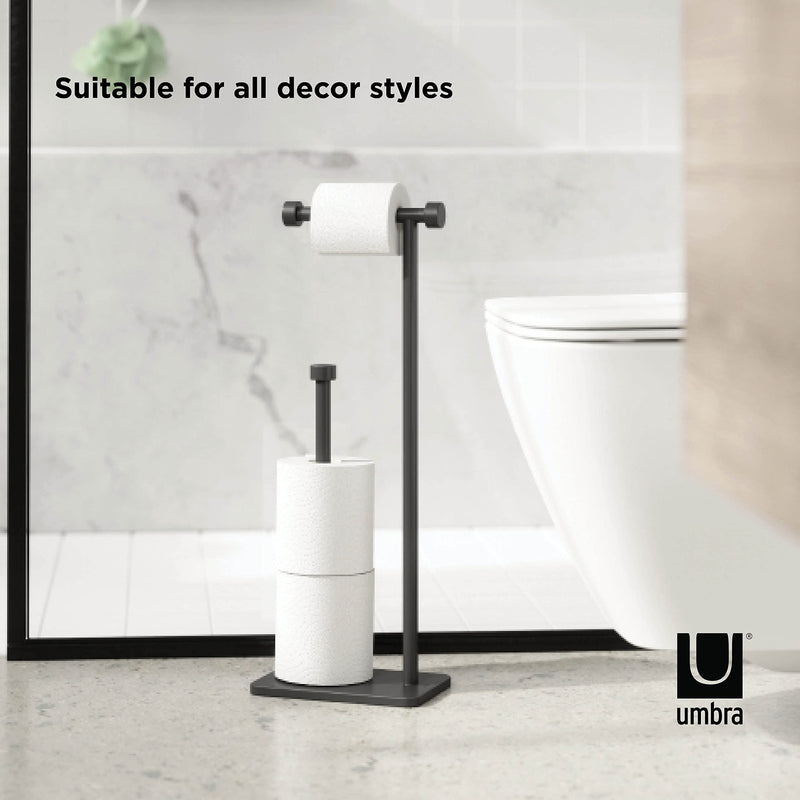 UMBRA - Cappa Toilet Paper Holder & Reserve _ Black