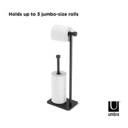 UMBRA - Cappa Toilet Paper Holder & Reserve _ Black