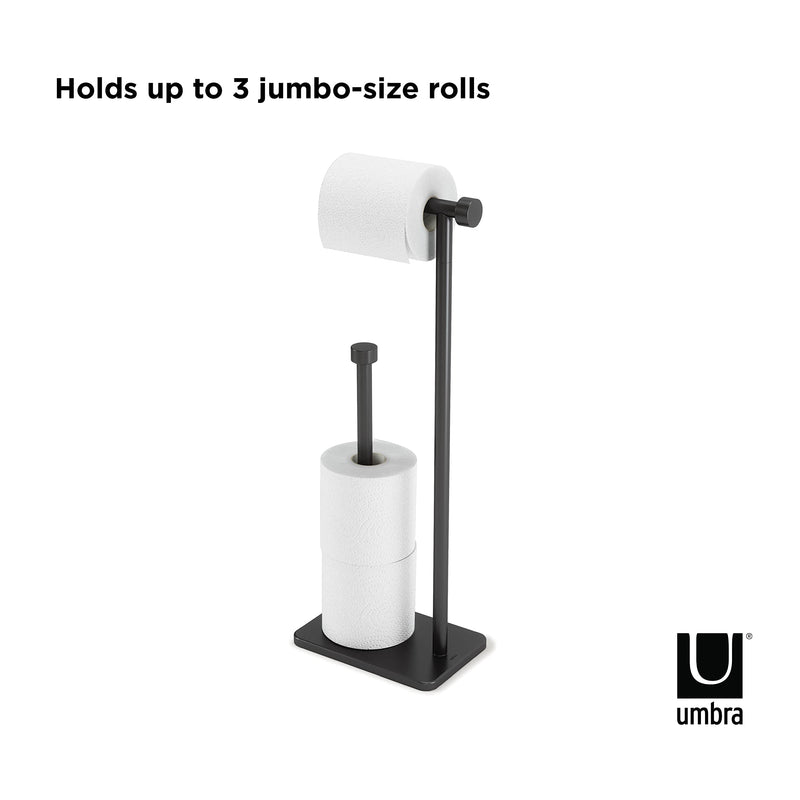 UMBRA - Cappa Toilet Paper Holder & Reserve _ Black