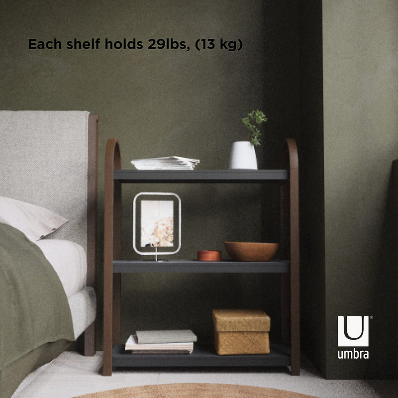 UMBRA - Bellwood 3-Tier Shelf _ Black-Walnut