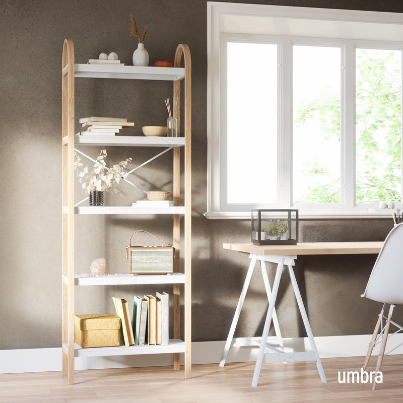 UMBRA - Bellwood 5-Tier Shelf _ White-Natural