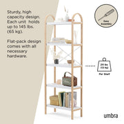 UMBRA - Bellwood 5-Tier Shelf _ White-Natural