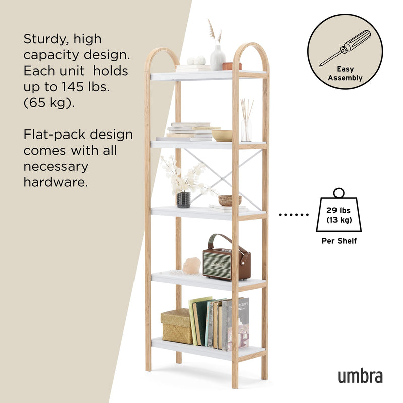 UMBRA - Bellwood 5-Tier Shelf _ White-Natural