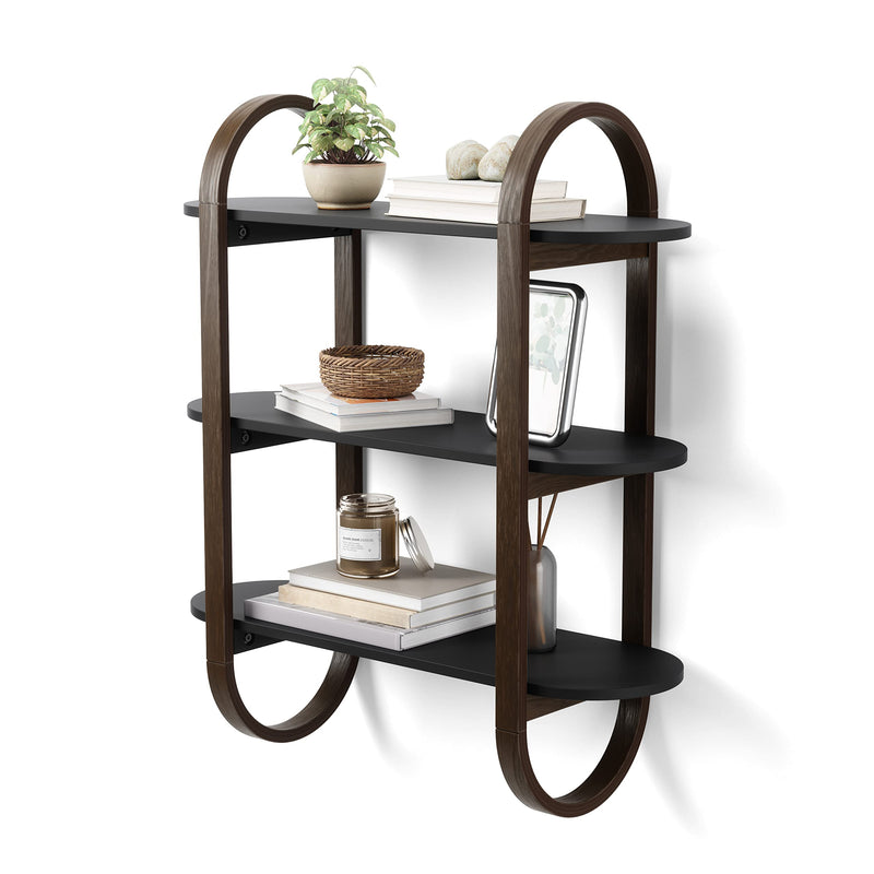 UMBRA - Bellwood Wall Shelf _ Black-Walnut