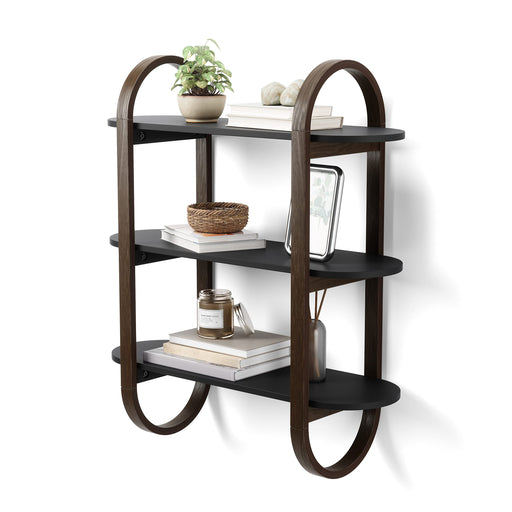 UMBRA - Bellwood Wall Shelf _ Black-Walnut