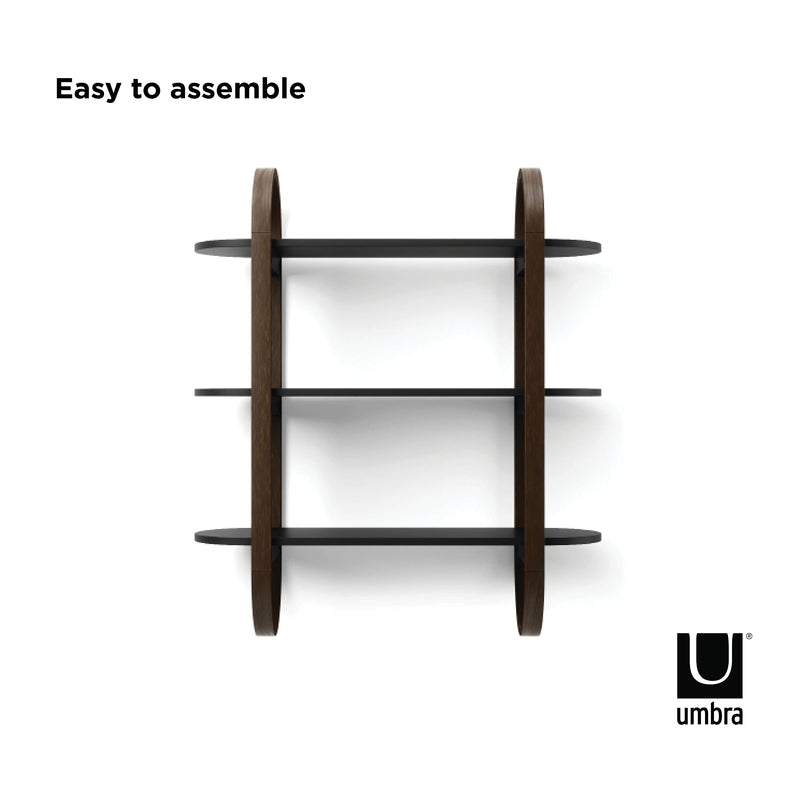 UMBRA - Bellwood Wall Shelf _ Black-Walnut