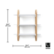 UMBRA - Bellwood Wall Shelf _ White-Natural
