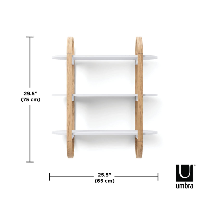 UMBRA - Bellwood Wall Shelf _ White-Natural