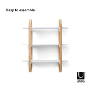 UMBRA - Bellwood Wall Shelf _ White-Natural