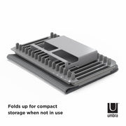 UMBRA - UDry Over the Sink Dish Rack with Mat _ Charcoal