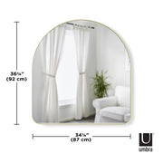 UMBRA - Hubba Arched Wall Mirror _ Brass