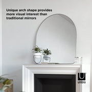 UMBRA - Hubba Arched Wall Mirror _ Brass