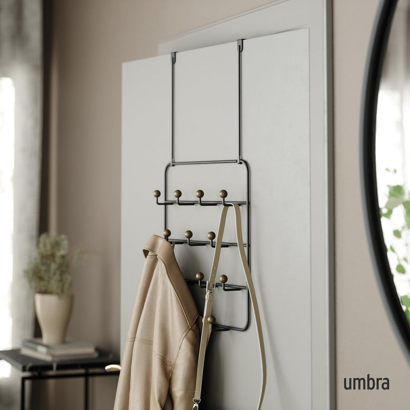 UMBRA - Estique Over The Door Organizer _ Black-Walnut
