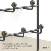 UMBRA - Estique Over The Door Organizer _ Black-Walnut