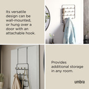 UMBRA - Estique Over The Door Organizer _ Black-Walnut