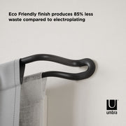 UMBRA - Midnight Blackout Double Curtain Rod _ Matte-Black / 42-120" (107-305 cm) / 3/4" (1.9 cm)