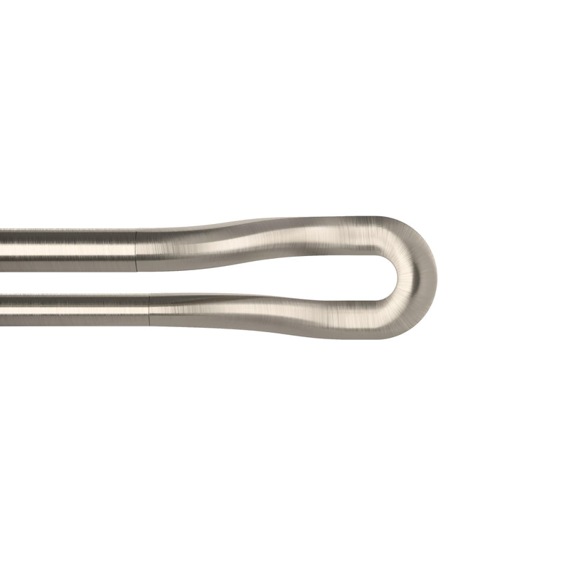 UMBRA - Midnight Blackout Double Curtain Rod _ Eco-Friendly Nickel / 42-120" (107-305 cm) / 3/4" (1.9 cm)