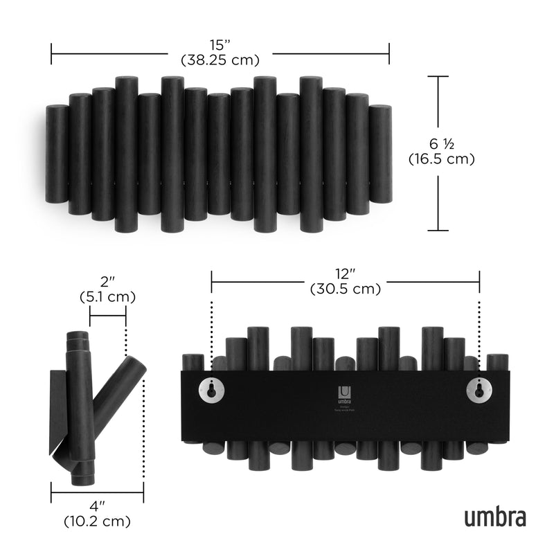 UMBRA - Picket 5 Wall Hook _ Black