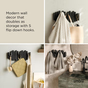 UMBRA - Picket 5 Wall Hook _ Black