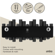UMBRA - Picket 5 Wall Hook _ Black