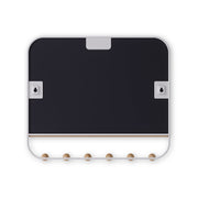 UMBRA - Estique Mirror with Hooks _ White-Natural