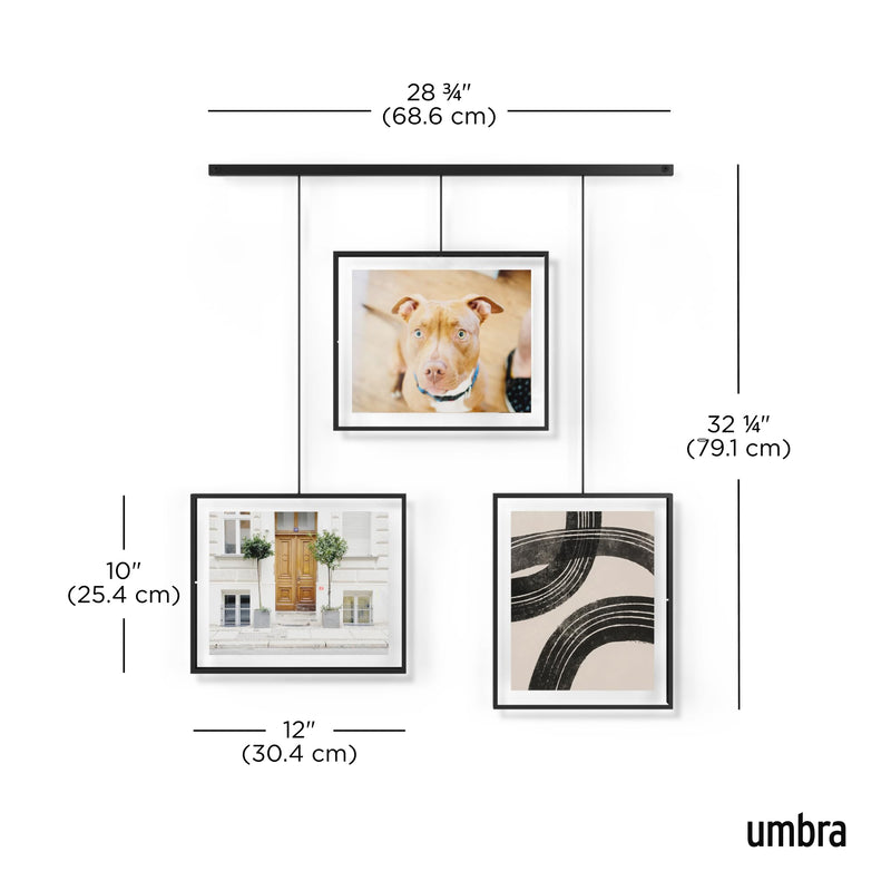 UMBRA - Exhibit 8x10 Wall Picture Frames, Set of 3 _ Black