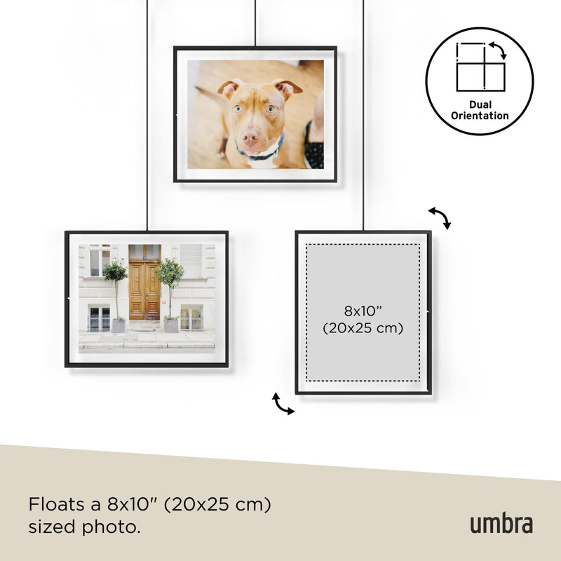 UMBRA - Exhibit 8x10 Wall Picture Frames, Set of 3 _ Black
