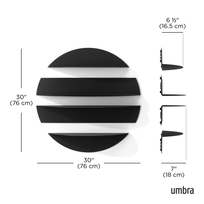 UMBRA - Solis Wall Shelves _ Black