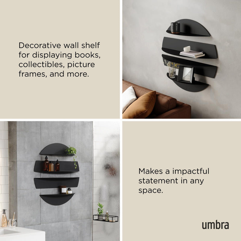 UMBRA - Solis Wall Shelves _ Black