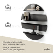 UMBRA - Solis Wall Shelves _ Black