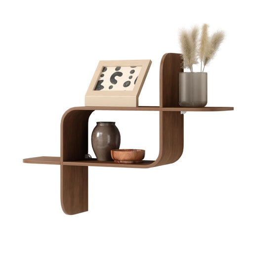 UMBRA - Montage Wall Shelf _ Light-Walnut