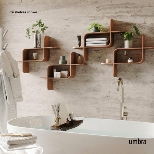 UMBRA - Montage Wall Shelf _ Light-Walnut