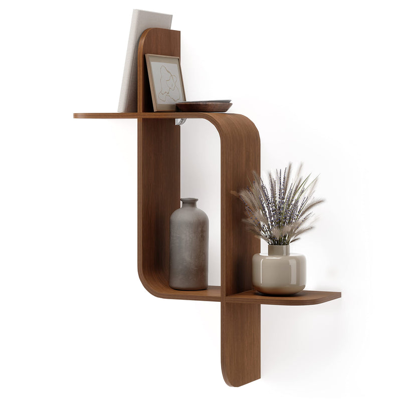 UMBRA - Montage Wall Shelf _ Light-Walnut