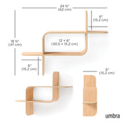 UMBRA - Montage Wall Shelf _ Natural