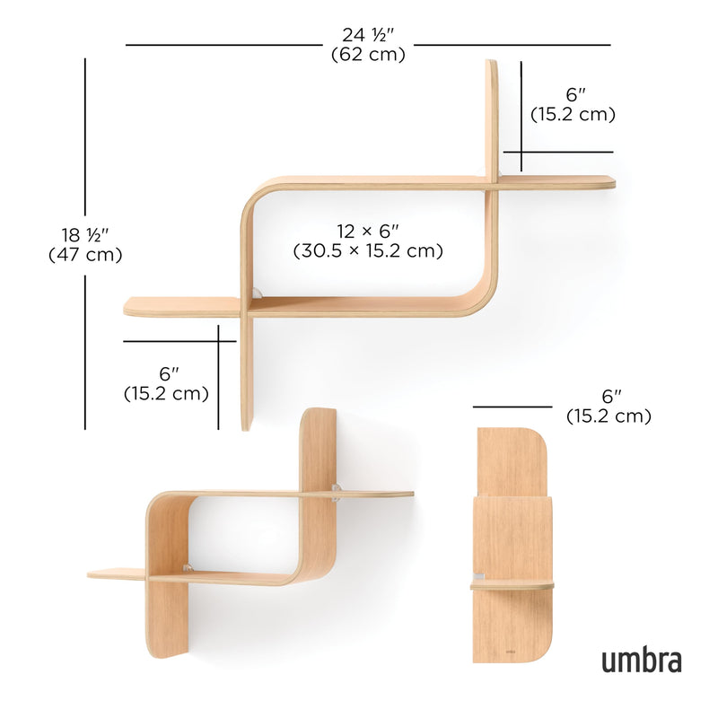 UMBRA - Montage Wall Shelf _ Natural
