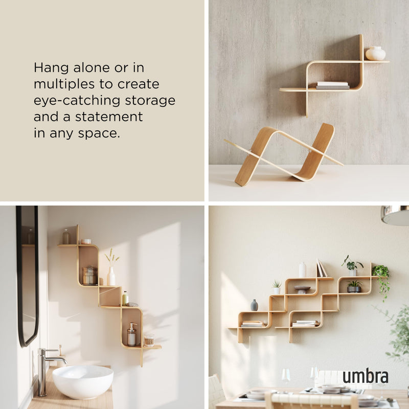 UMBRA - Montage Wall Shelf _ Natural