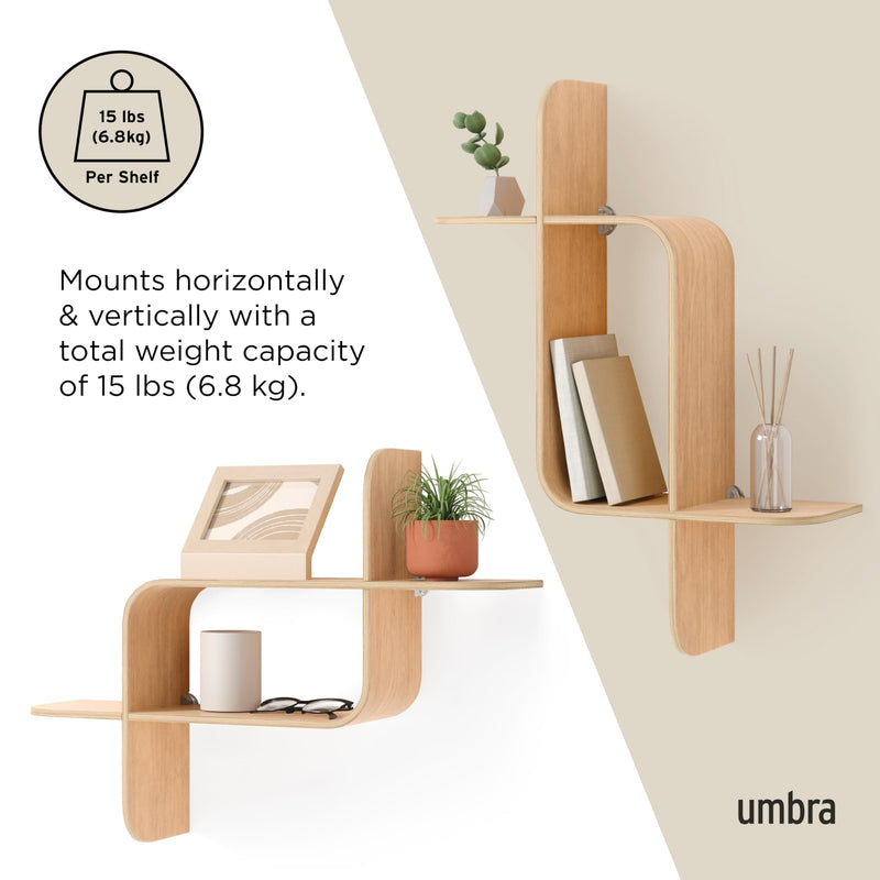 UMBRA - Montage Wall Shelf _ Natural