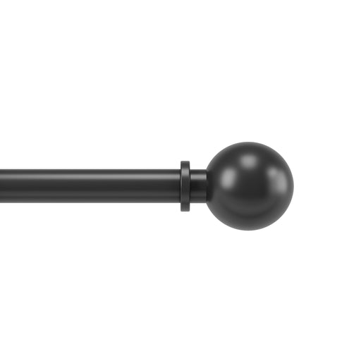 UMBRA - Bolas Curtain Rod _ Eco-Friendly Matte-Black / 72-144" (183-365 cm) / 1" (2.5 cm)