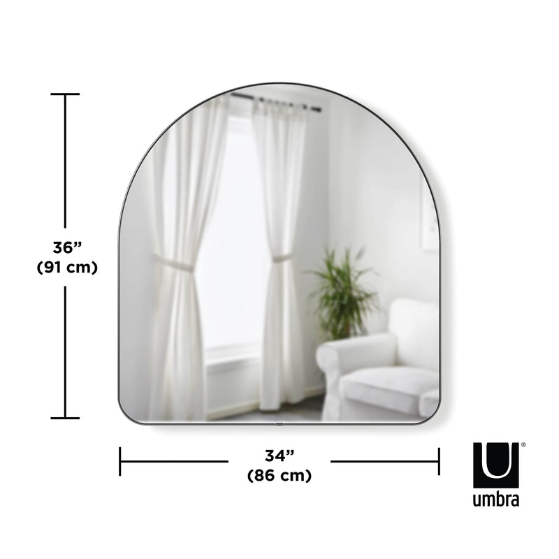 UMBRA - Hubba Arched Wall Mirror _ Metallic-Titanium