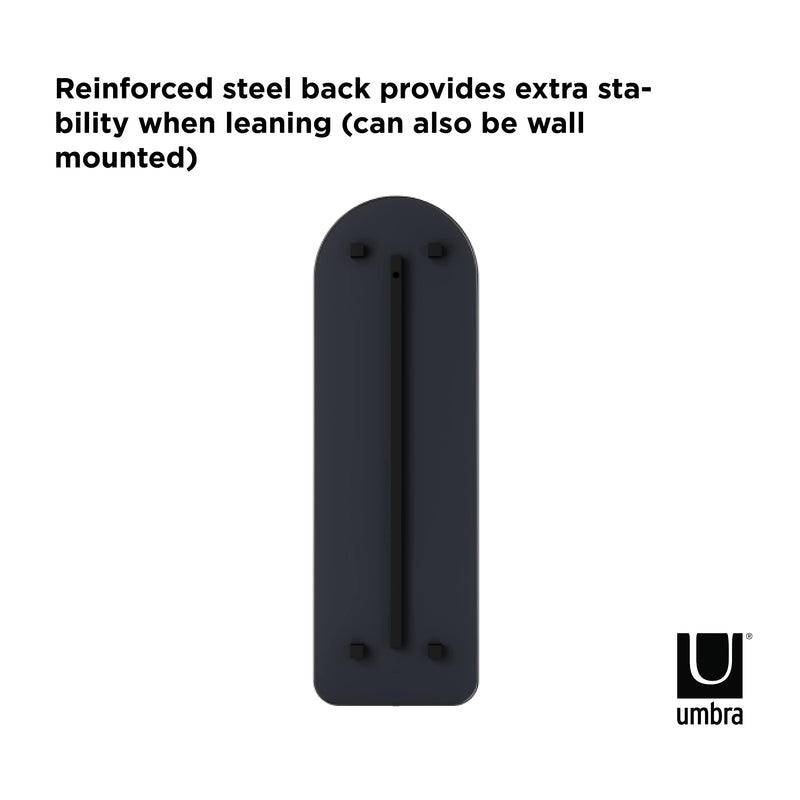 UMBRA - Hubba Arched Leaning & Wall Mirror _ Metallic-Titanium