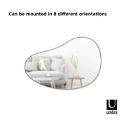 UMBRA - Hubba Pebble Wall Mirror _ Metallic-Titanium