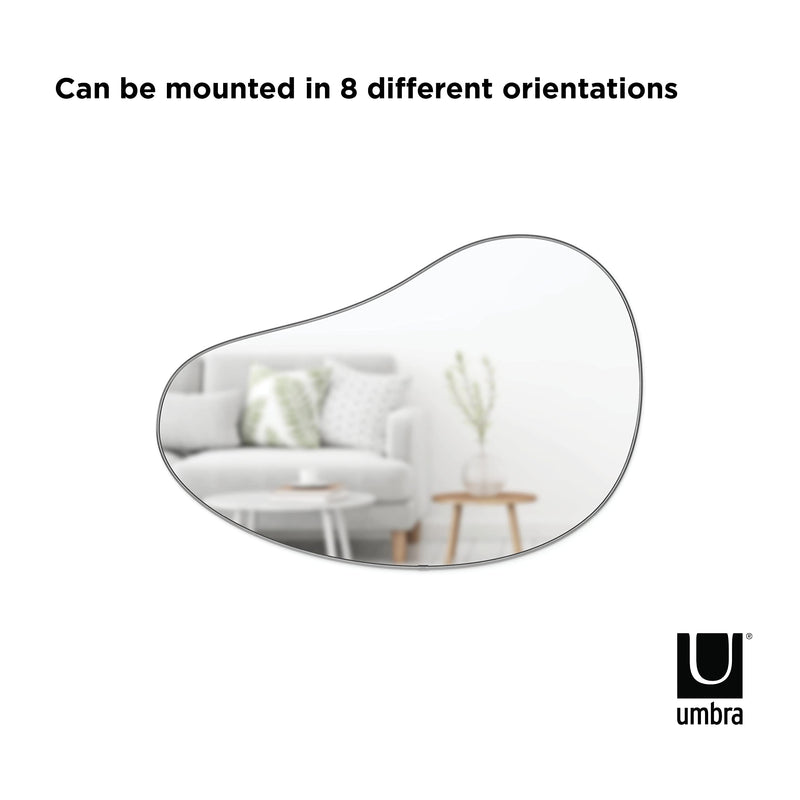 UMBRA - Hubba Pebble Wall Mirror _ Metallic-Titanium