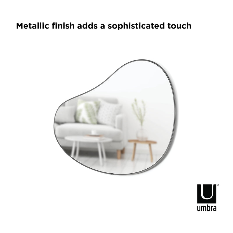 UMBRA - Hubba Pebble Wall Mirror _ Metallic-Titanium
