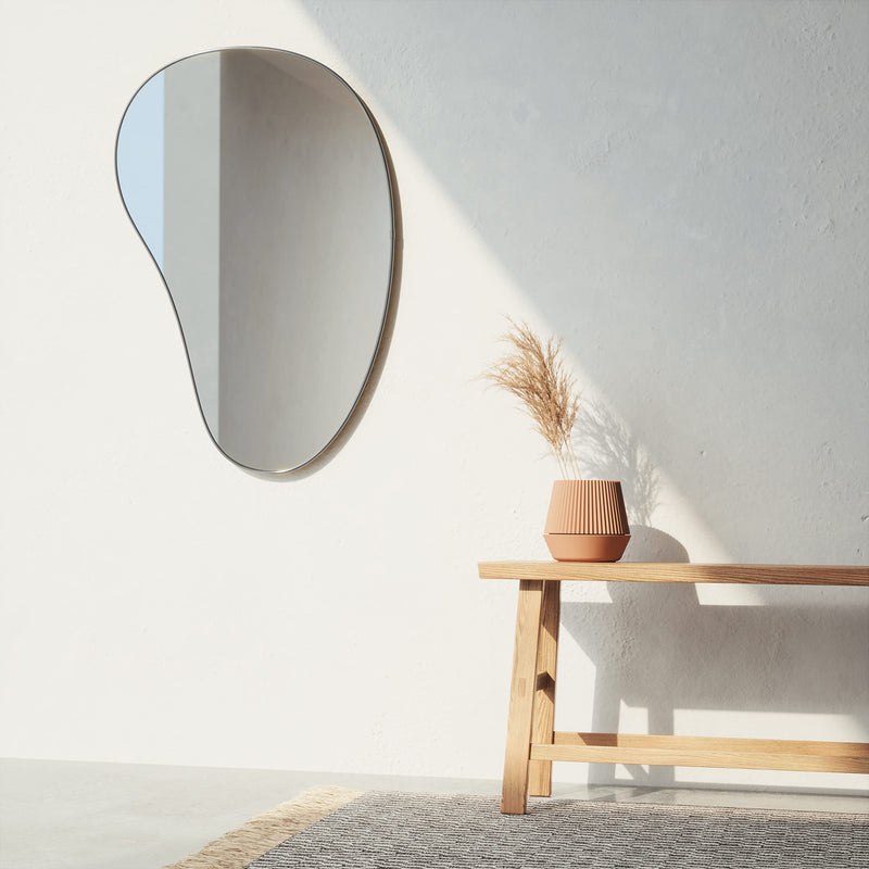 UMBRA - Hubba Pebble Wall Mirror _ Metallic-Titanium