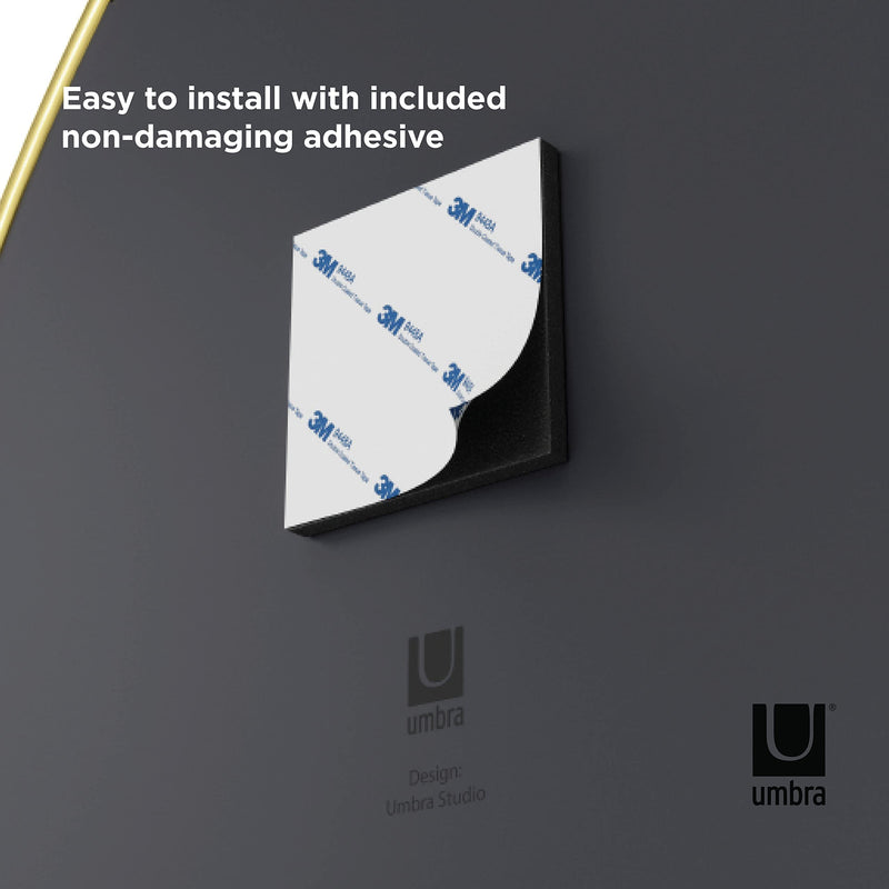 UMBRA - Hubba Pebble Wall Mirrors, Set of 3 _ Brass