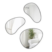 UMBRA - Hubba Pebble Wall Mirrors, Set of 3 _ Metallic-Titanium