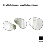 UMBRA - Hubba Pebble Wall Mirrors, Set of 3 _ Metallic-Titanium