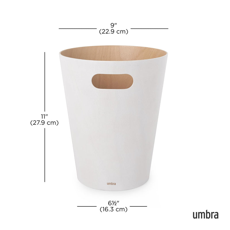 UMBRA - Woodrow Trash Can _ White