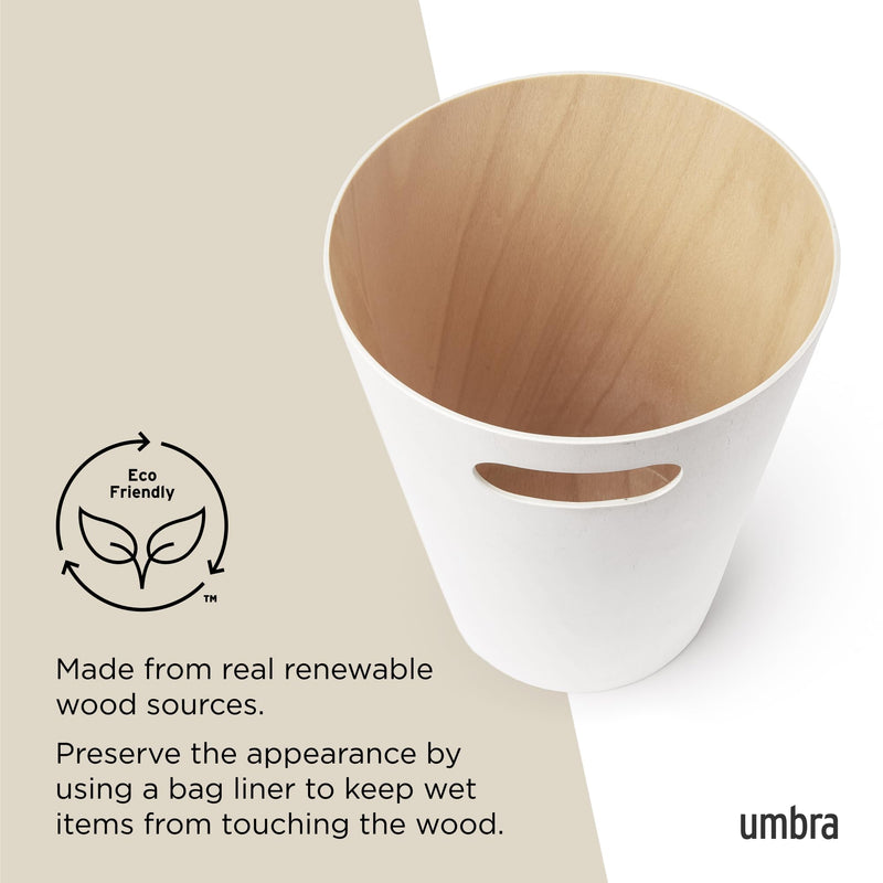 UMBRA - Woodrow Trash Can _ White