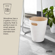 UMBRA - Woodrow Trash Can _ White
